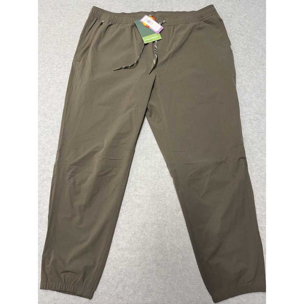 L.L. Bean Jogger Pants Mens XL Brown Multisport Stretch Lightweight 30in Inseam